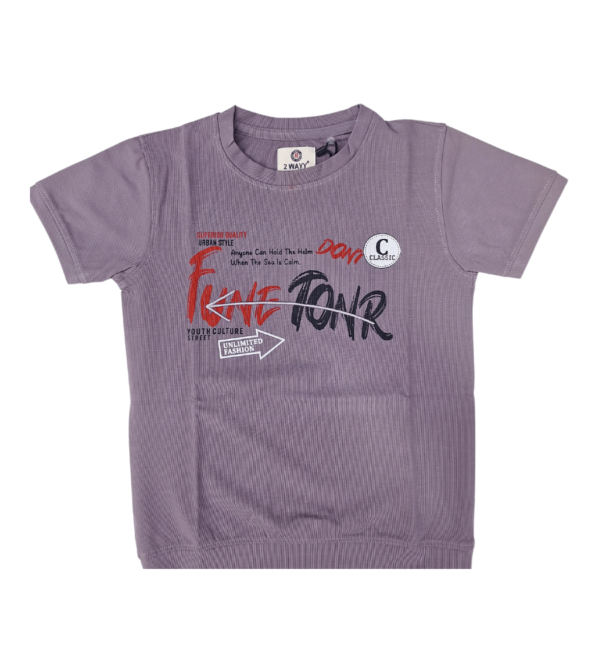 Smart Casual Purple Tshirt For Boys EO - Image 2