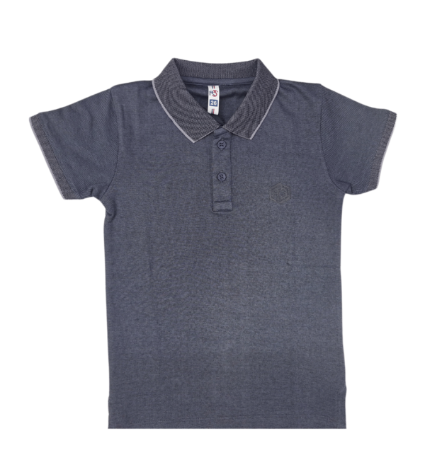 Smart Casual Tshirt Dark Grey For Boys DY - Image 3