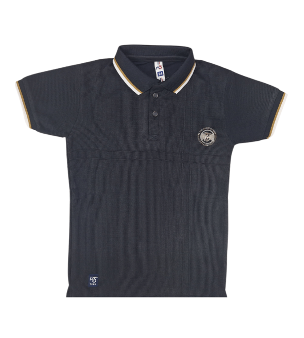 Smart Casual Black Tshirt For Boys DZ - Image 3