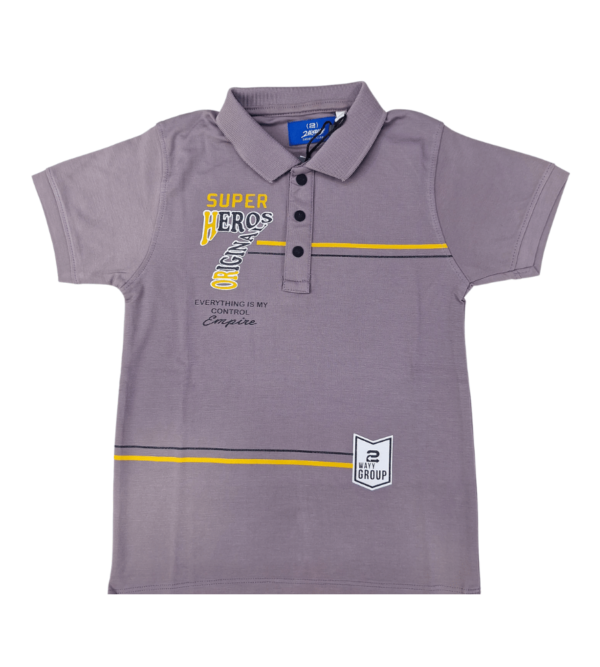 Smart Casual Purple Tshirt For Boys EF - Image 2