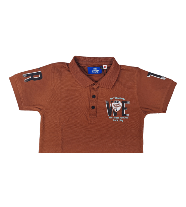 Smart Casual BackPrint Brown Tshirt For Boys EJ - Image 4
