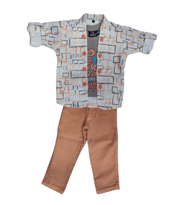 Smart Premium Sets In Peach-White for Boys N - Image 6
