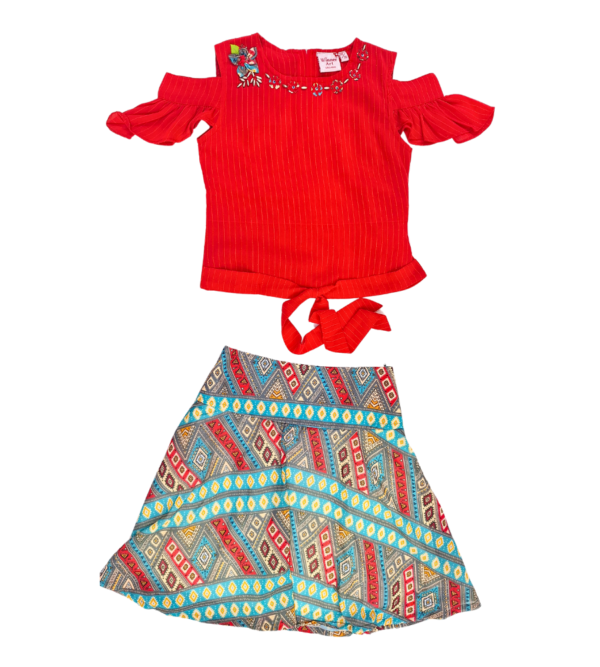 Premium Girl Top-Skirt Set R - Image 2