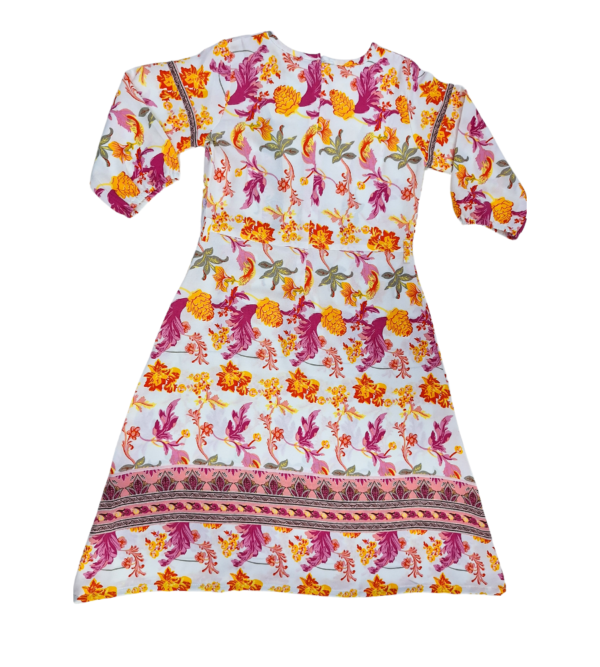 Floral Print Birthday Dress for Girls – Stylish & Comfy AB - Image 2