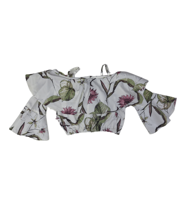 Premium Off-Shoulder Crop Top Girl Top-Pant Set I - Image 5