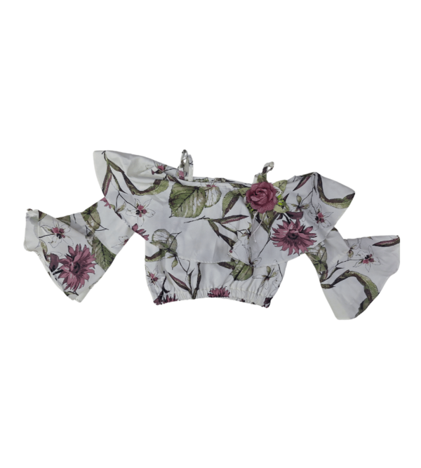 Premium Off-Shoulder Crop Top Girl Top-Pant Set I - Image 6
